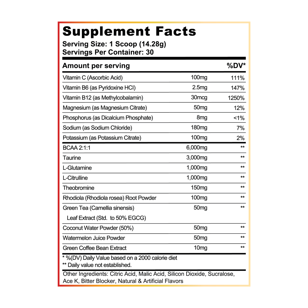 "REHAB" - Peaches & Cream BCAA